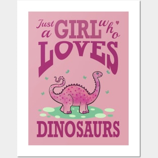 just a girl who loves dinosaurs Posters and Art